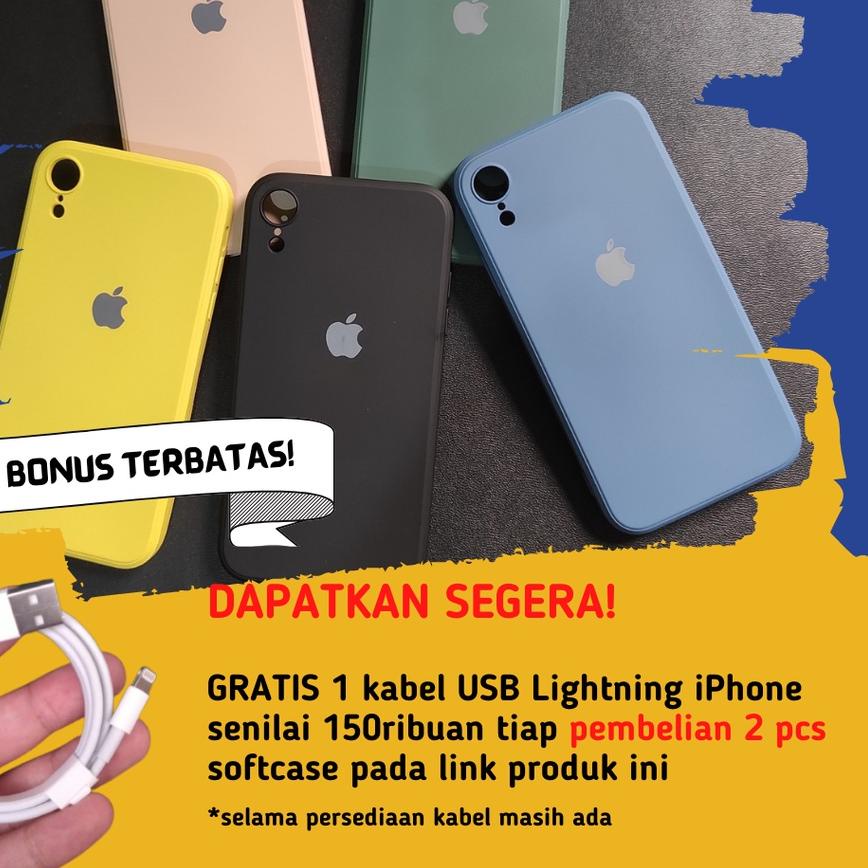 Casing Softcase iphone XR Kotak Pelindung Lensa Kamera Lapisan Kain Silikon Lentur Premium HITAM KUN