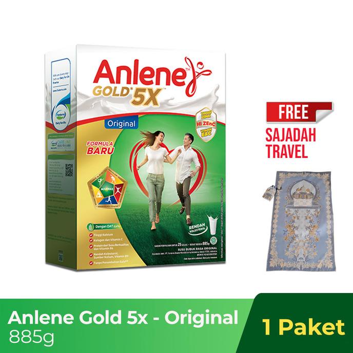 

[ COD ] Anlene Gold 5X Susu Bubuk Original 885 gr - FREE SAJADAH TRAVEL