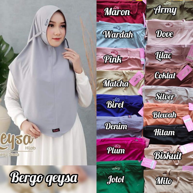 Sale hijab Qeysa Bergo Tali soft pad