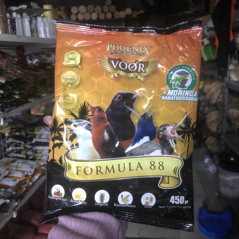 PHOENIX FORMULA 88 PAKAN BURUNG BEO MURAI KACER JALAK Dll VOER BURUNG COKLAT
