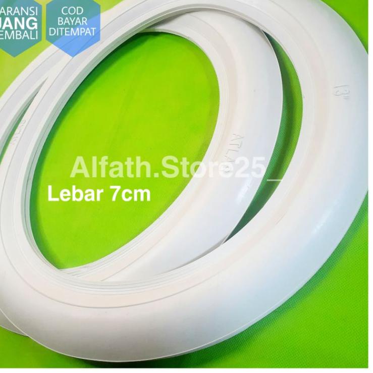 [KODE ZZZEL] [Harga Untuk 1 Ban] (R13) Whitewall White Wall List Lis Ban Karet Ban Mobil Ukuran Ring
