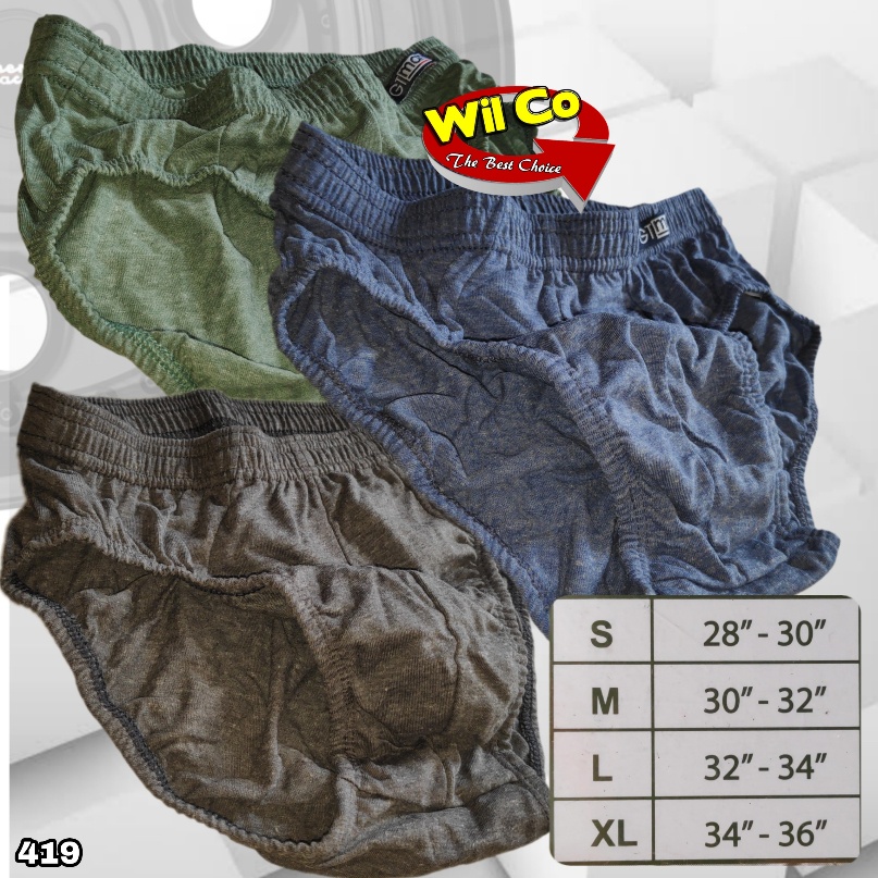 K419 - [Harga Per 1 Potong] CELANA DALAM PRIA BRIEFT [SEGITIGA] GT MAN GMY SIZE M - XL