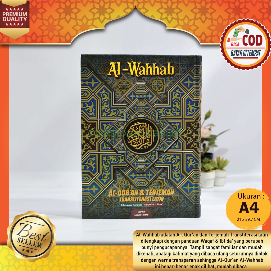 AL QURAN AL-WAHHAB TERJEMAH & TRANLITERASI LATIN PERAYAT A4 ALQURAN AL WAHAB A4 BESAR TERJEMAHAN