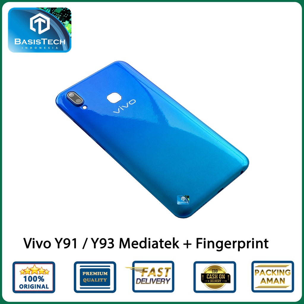 BACK COVER BACKDOOR CASING VIVO Y91 Y93 MEDIATEK + FINGERPRINT