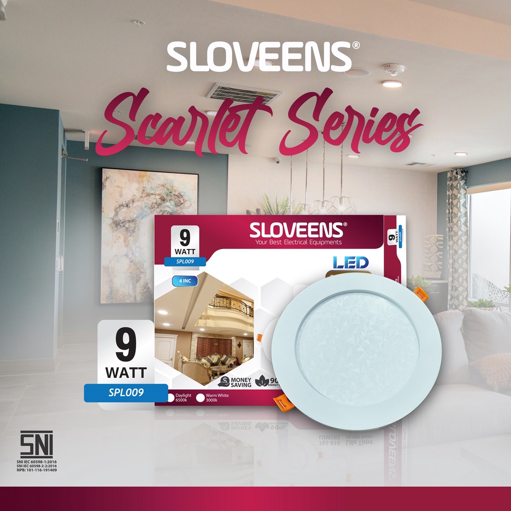 [COD] LAMPU DOWNLIGHT LED PANEL HIAS SCARLET SERIES SLOVEENS FREE ONGKIR