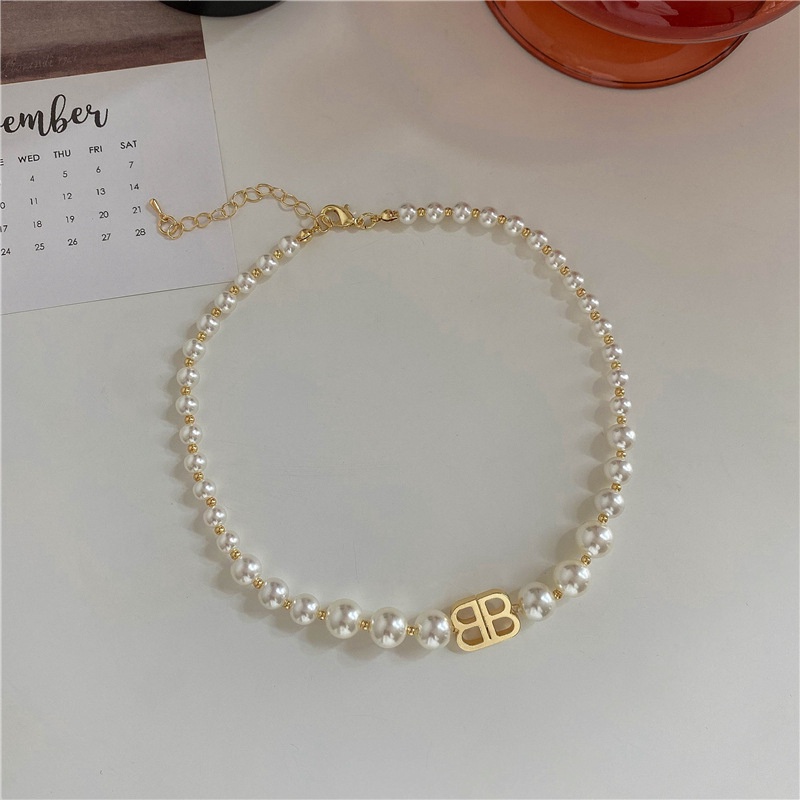 Kalung Choker Desain Bintang Aksen Mutiara Gaya Klasik Vintage Untuk Wanita