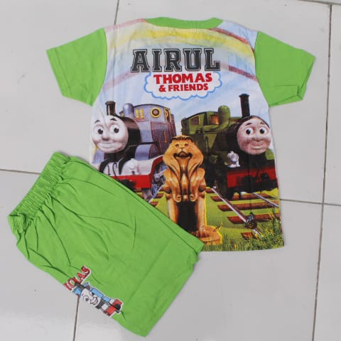 SETELAN BAJU THOMAS PRINTING BAHAN KAOS