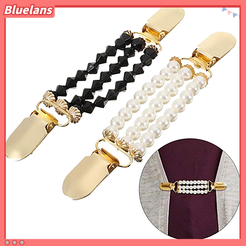 Bluelans Collar Clip Anti-deform Eye-catching Alloy Cardigan Collar Clip for Women