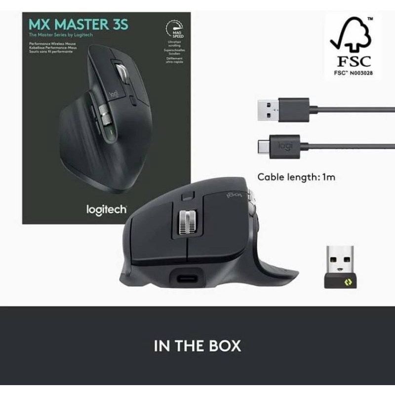 Mouse Wireless Bluetooth Logitech MX Master 3S Original MXmaster