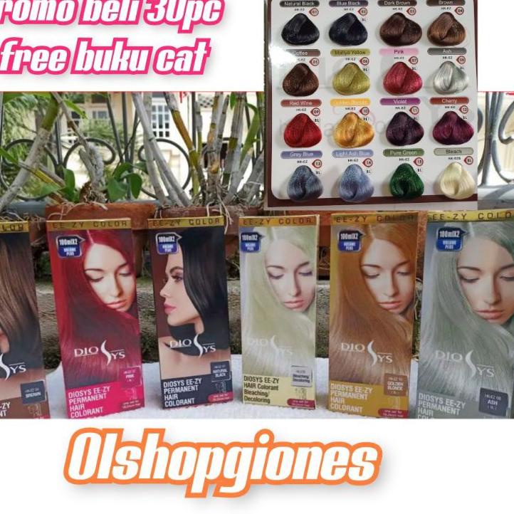 Semuanya baru--Cat Rambut Diosys ( cat 100ml + Oxydant 100ml) hair soColor developer bleaching grey