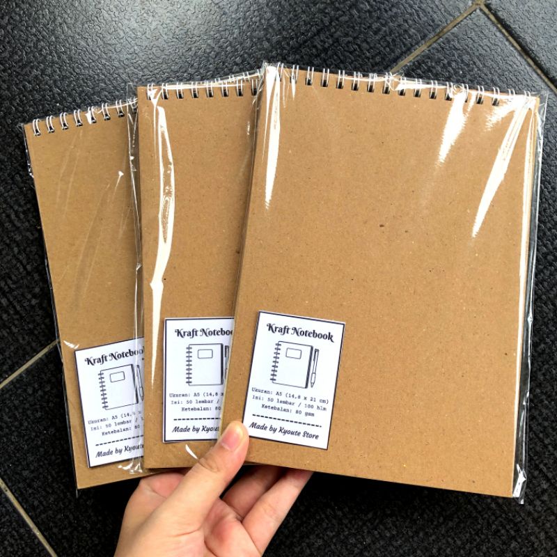 

Buku Kraft A5 50 Lembar Kyoute Kertas Cokelat Vintage for Scrapbooking Journaling Menulis Sketch Menggambar