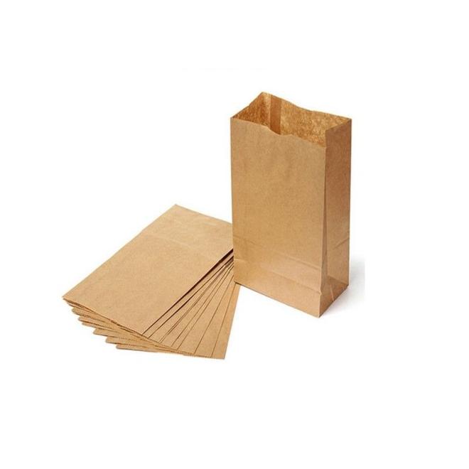 

PAPER BAG SIZE M - MEDIUM - KANTONG KERTAS ROTI - FRIED CHICKEN -BROWN