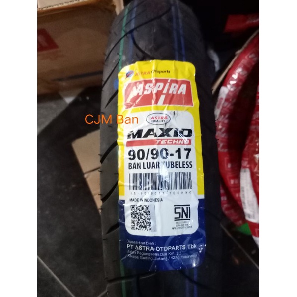 Ban belakang tubeless Aspira Maxio 90/90-17 for Jupiter MX/Vega ZR/Jupiter z/ Jupiter Z1/Vega R/All 