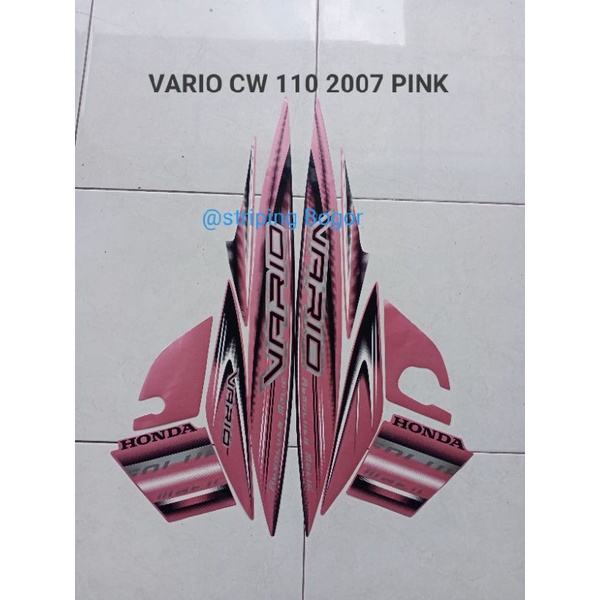 Striping Stiker Motor Honda Vario CW 110 2007 Full Pink