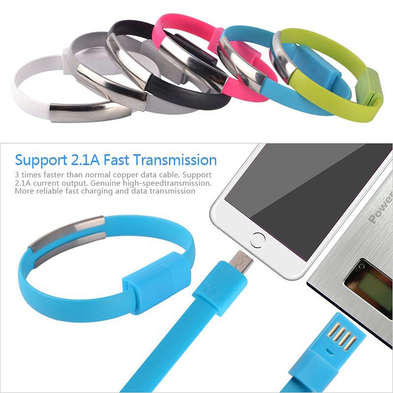 Gelang Kabel Data / Charger Micro USB Tipe C Fast Charging Untuk Iphone 14 / Android