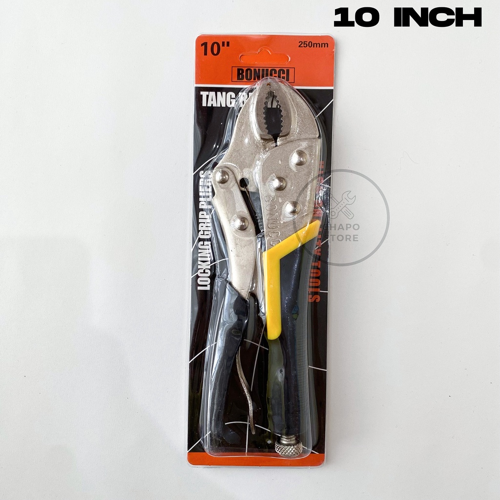 Bonucci tang buaya 10&quot; inch locking grip pliers tang jepit