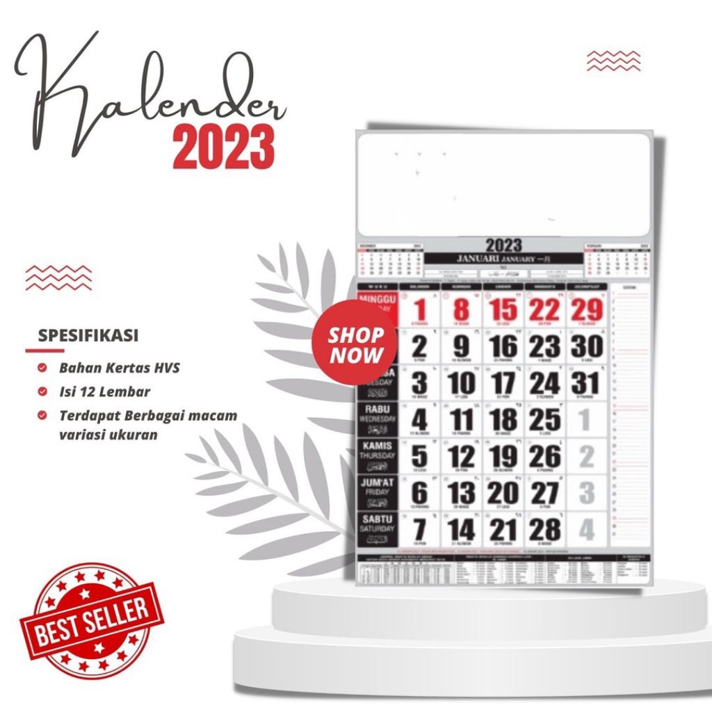 

KALENDER 2023 TERBARU 12 LEMBAR (1 LEMBAR 12 BULAN) TERSEDIA 3 UKURAN