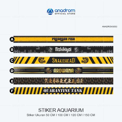 Stiker Aquarium | Sticker Kaca Aquarium waterproof | 50,100,120,150cm | Anadrom 3053