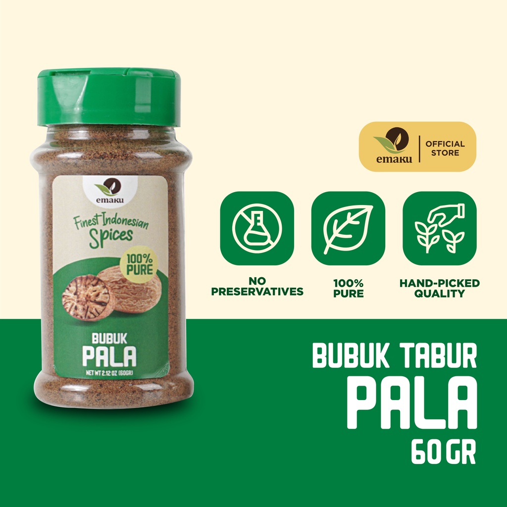 

Emaku Pala Bubuk Nutmeg Powder 60gr