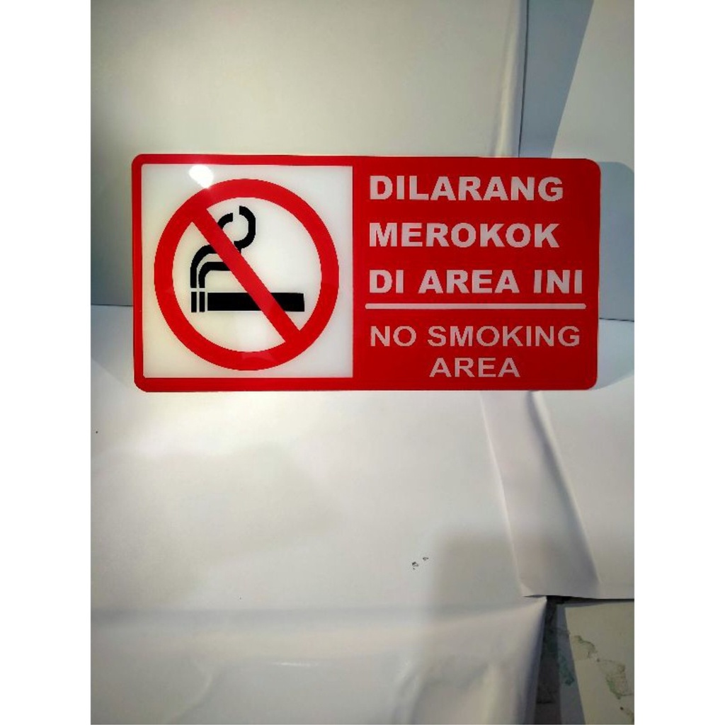 Acrylic Rambu Dilarang Merokok