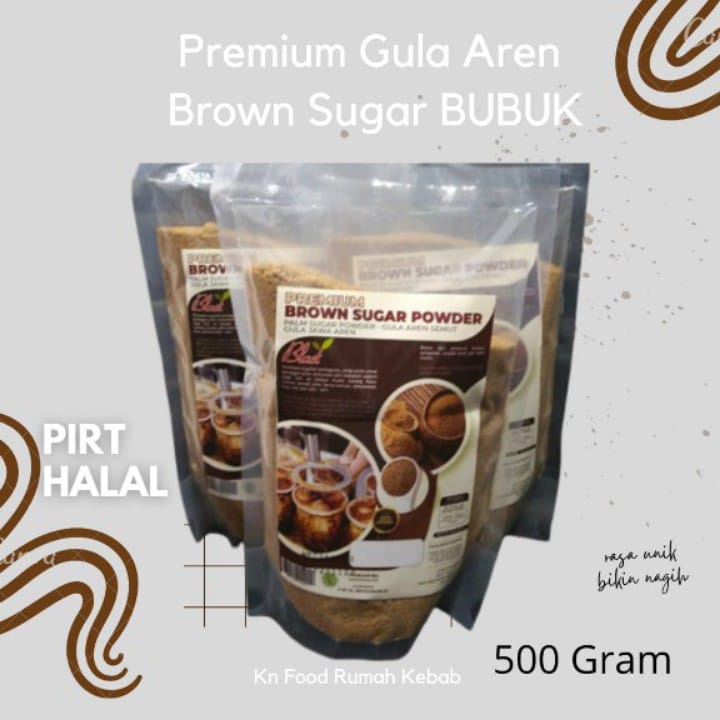 

Gula Palem bubuk / Brown Sugar Bubuk /Gula Semut Aren Sugar 500 Gr