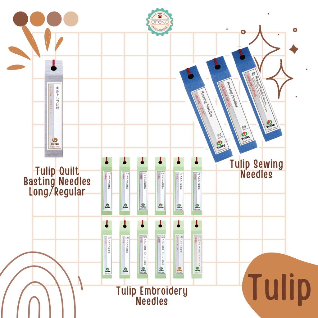 Tulip Jarum Needles for Quilting, Sashiko, Embroidery, Tapestry, Sewing, Piecing, Chenille, &amp; Applique