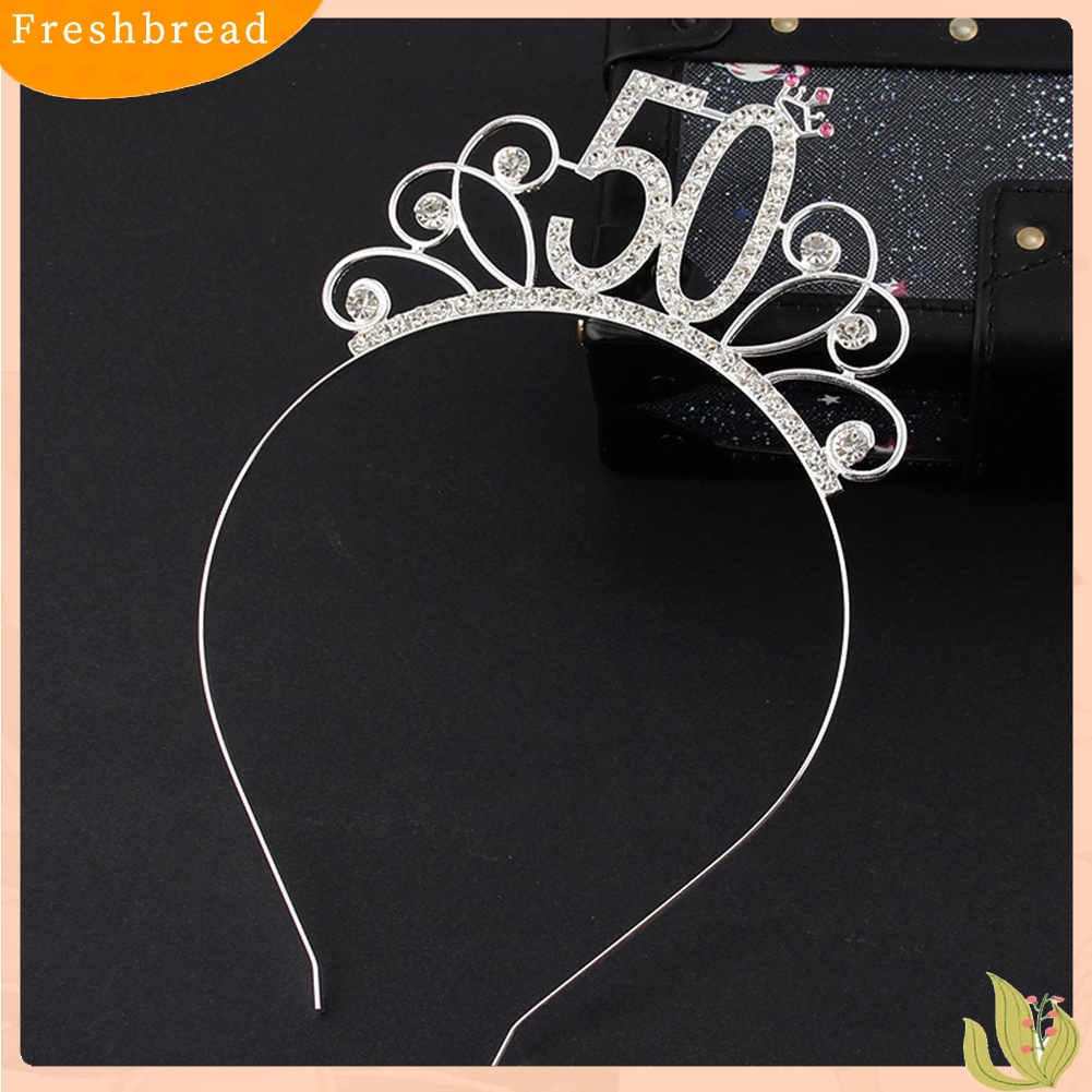 (Fresh) Bando Mahkota Tiara 16 / 18 / 21 / 30 / 40 / 50 / 60 / 80 Untuk Dekorasi Pesta Ulang Tahun