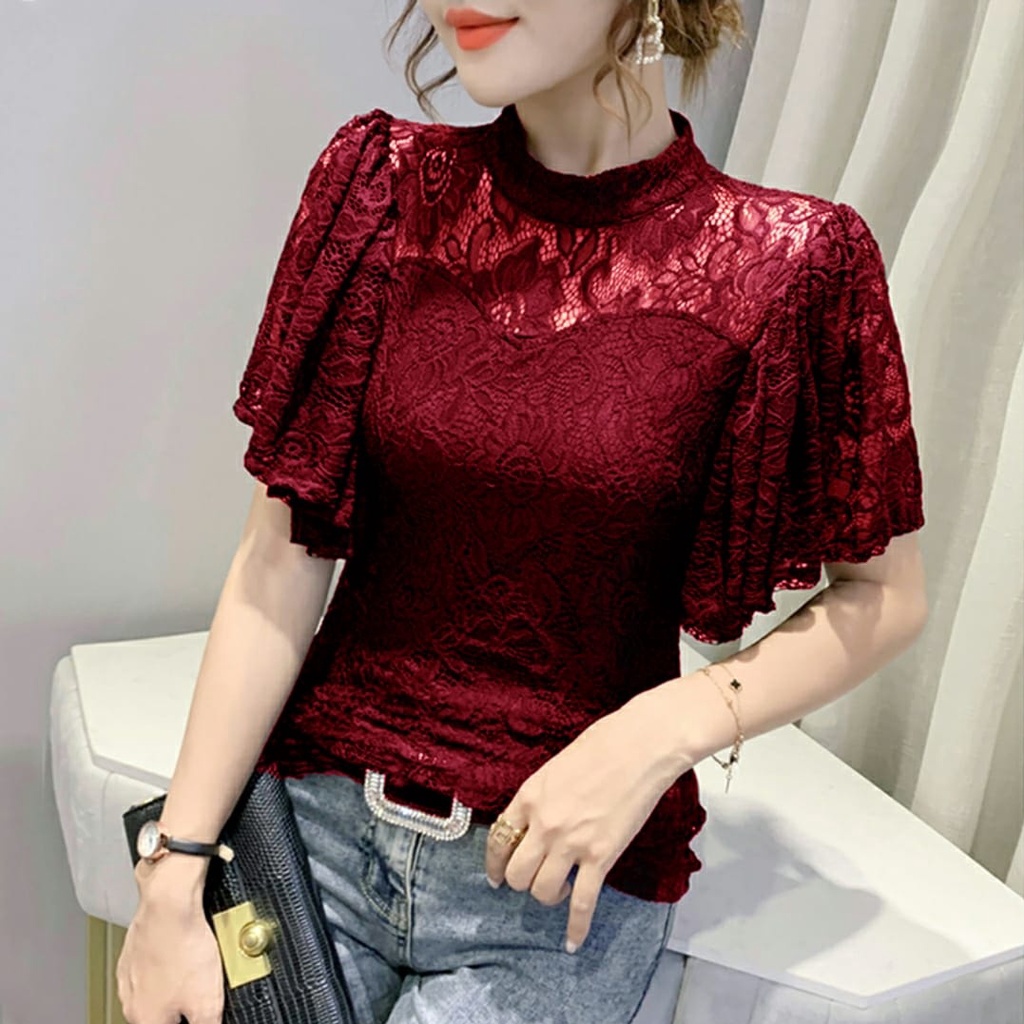 [MCFK] Blouse Bohemia / Blouse Wanita Korea / Atasan Wanita Cantik Trend 2023 / Baju Wanita Elegant / Atasan Cantik Model Baru