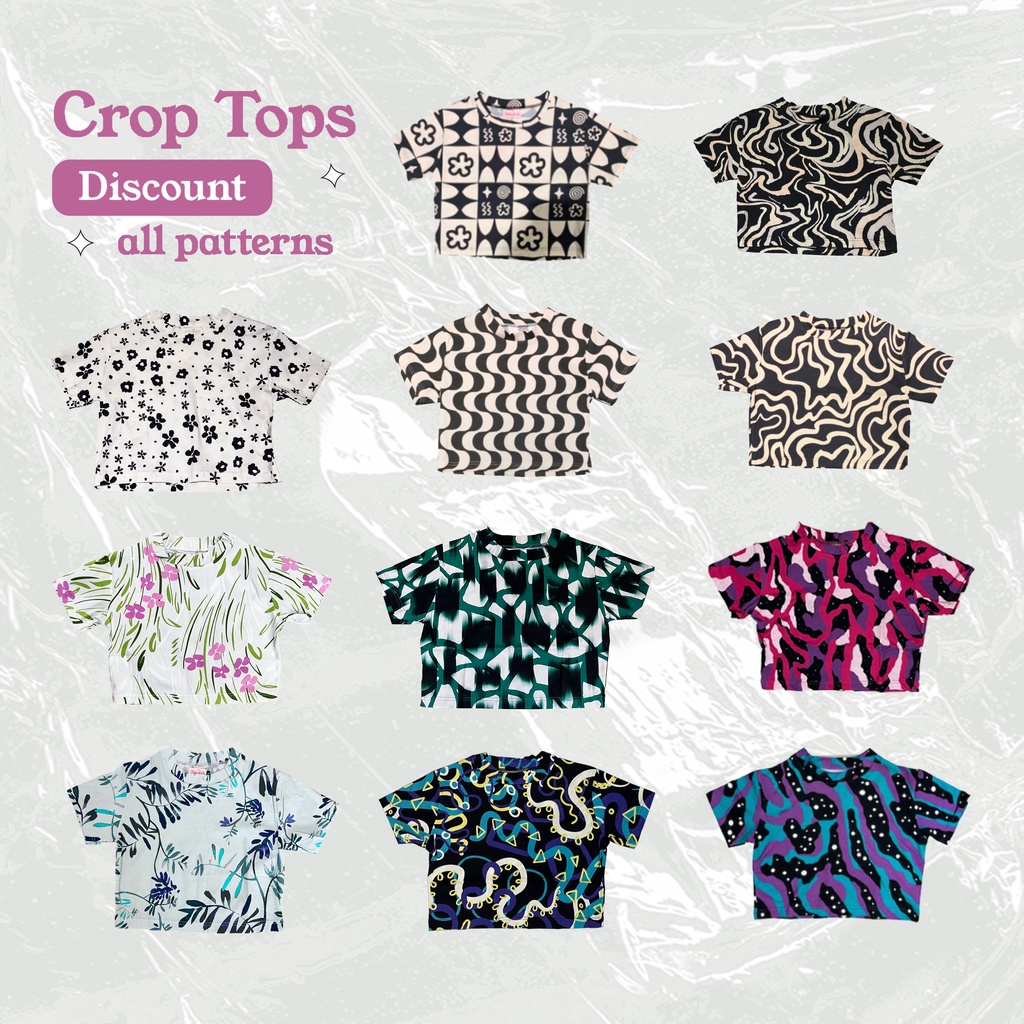 Bling It On - Pattern Crop Top