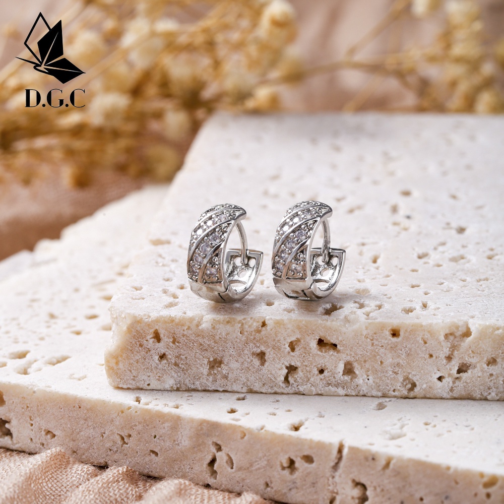 ✅✨COD Anting Tusuk Titanium Wanita Fashion Silver Earrings Besar Aksesoris Anting Korea Premium D610-2