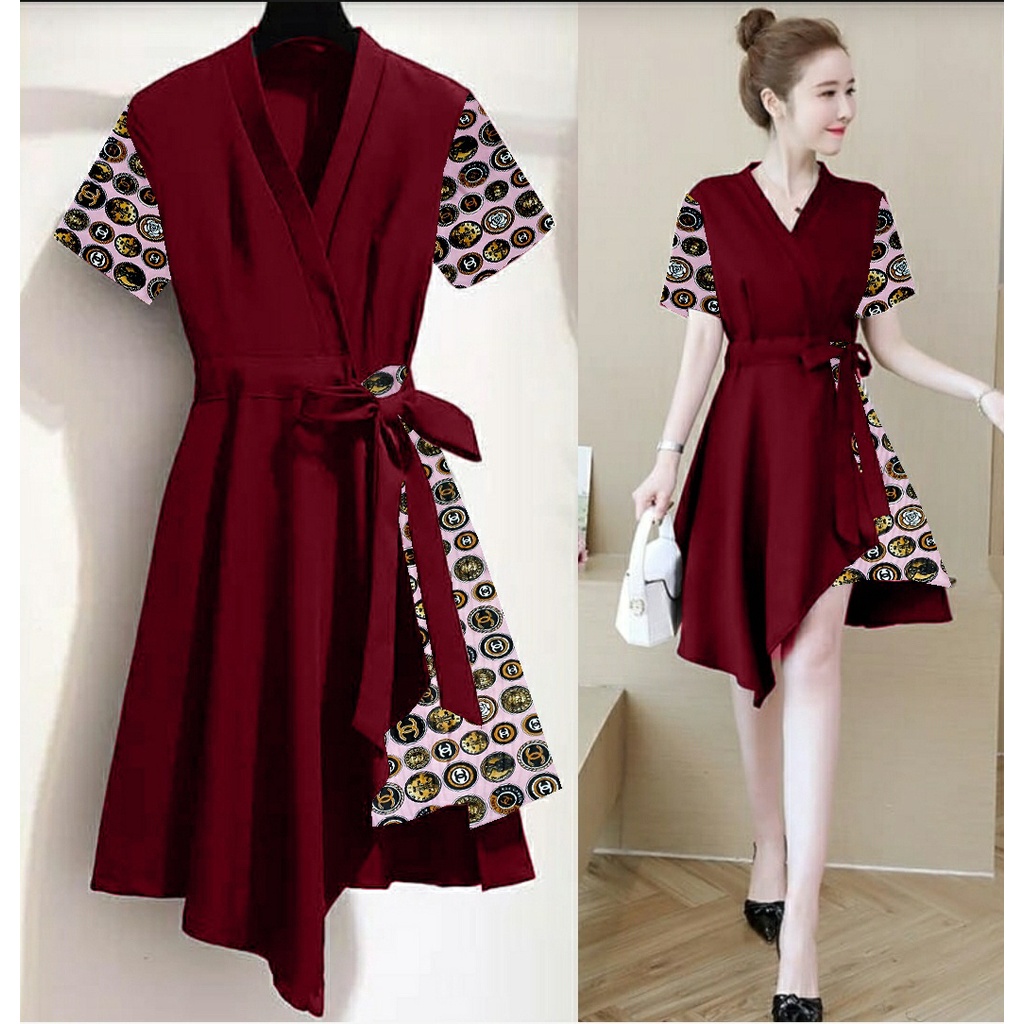 FWG - ELIVA DRESS STRIPE / DRESS / DRESS WANITA / DRESS KOREA / BAJU WANITA / GAUN PESTA