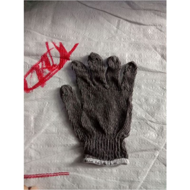 sarung tangan benang ada 2 warna , hitam abu&quot; &amp; putih bahan tebal