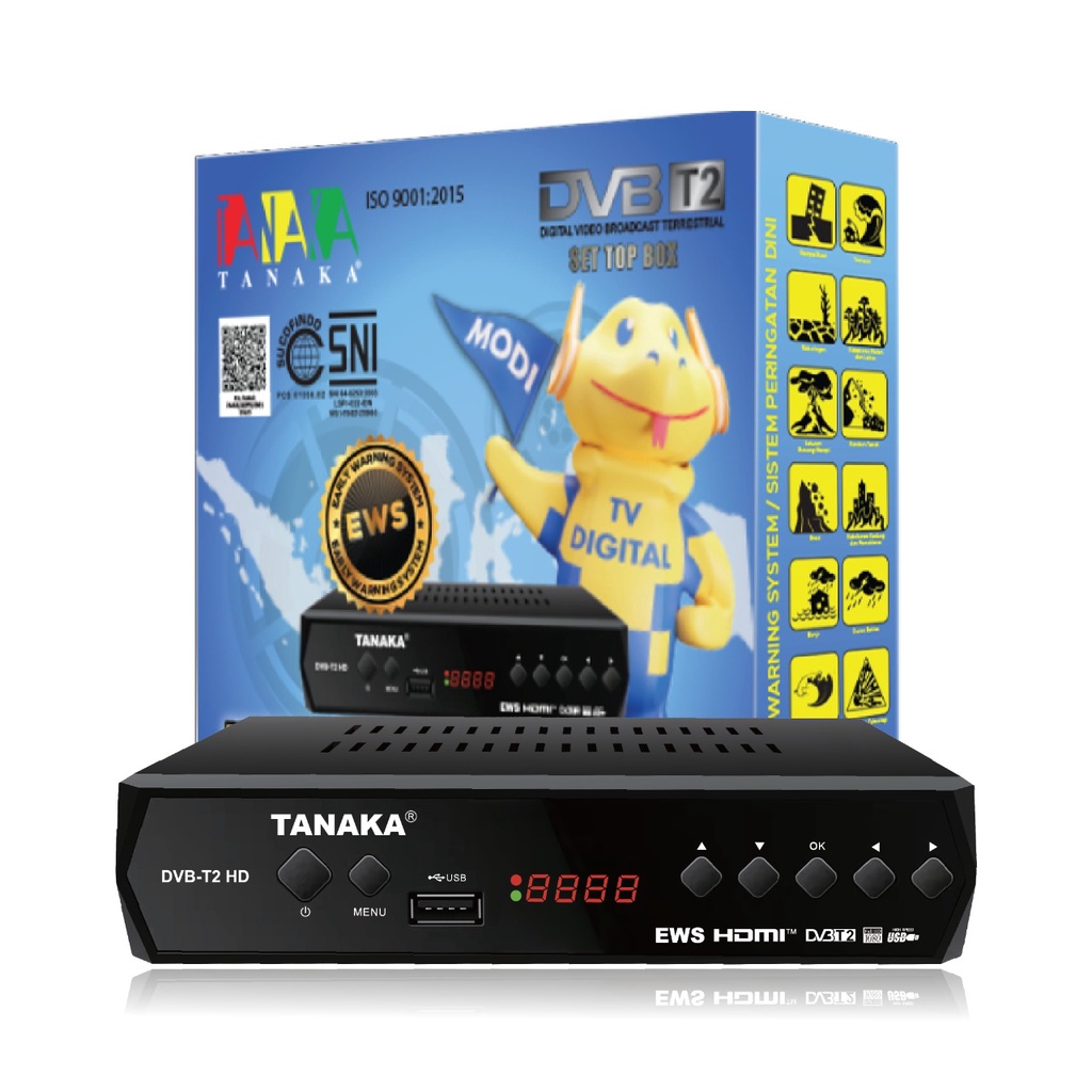 STB Digital DVB T2 Merek Tanaka Type T2 / Set Top Box TANAKA
