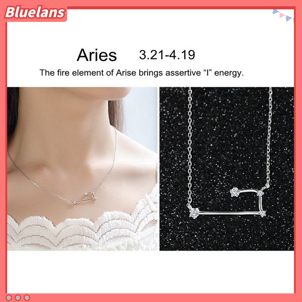 Kalung Desain Horoskop Astrologi Zodiak Guardian Aksen Berlian Imitasi Untuk Wanita