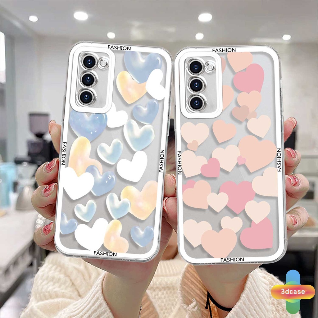 Case HP Samsung A12 A32 A13 A52 A03 A51 A23 A03S A10S A50 A20S J7 Prime A02S A20 A50S A10 A30S A52S A30 M12 M01S A125 A13 Life F12 M10S M40S A515F A207F M02S A025 F02S Transparent Love Heart Couples Cover