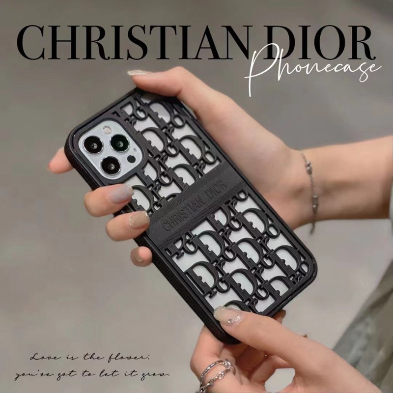 Casing Bumper Case Motif Chirstian Dior Untuk hp IPhone 11 12 13 14 Pro Max IPhone X Xr Xs Max Luxury Black Case