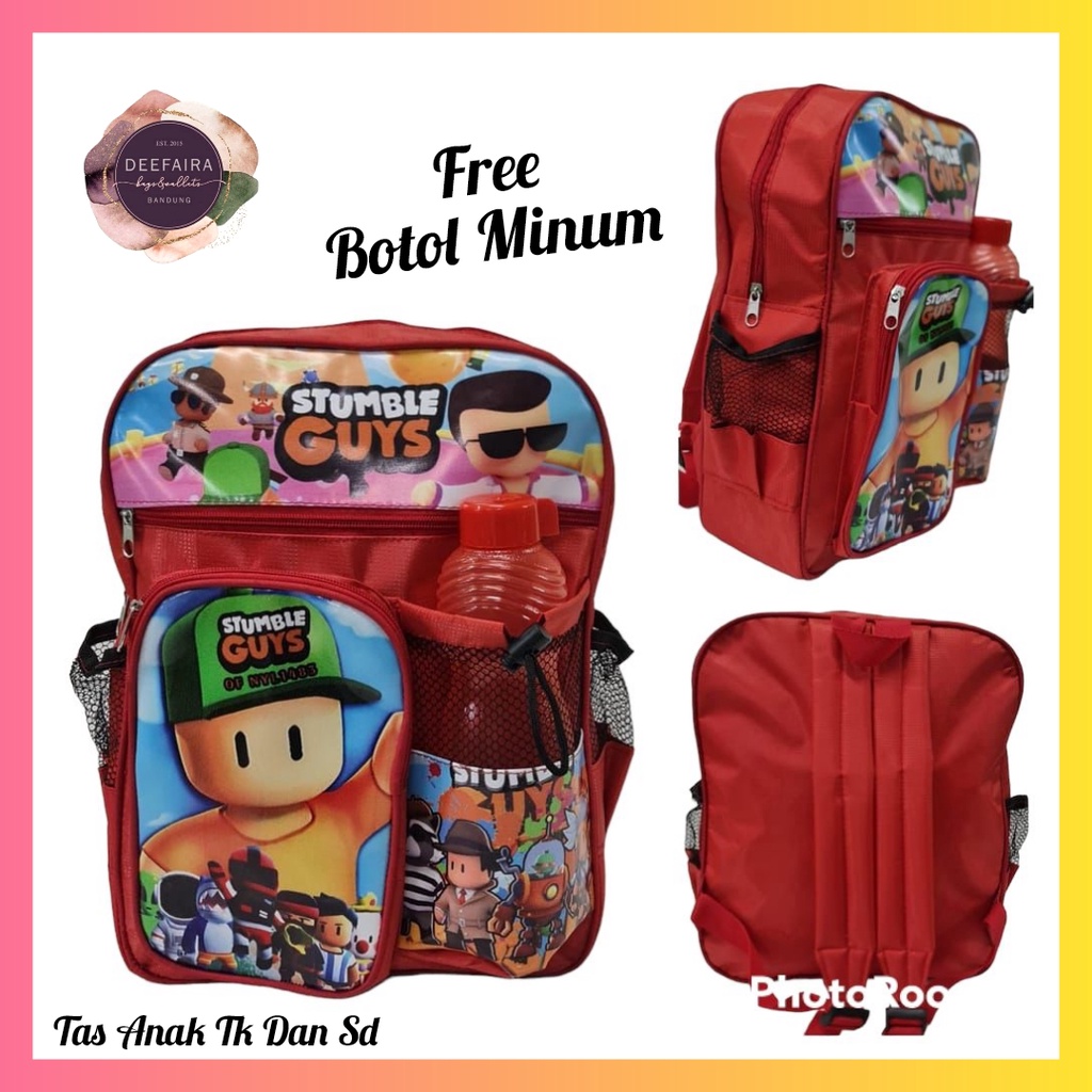 Tas Ransel Anak Laki Laki Untuk Sekolah Anak Tk Dan Sd Motif SGuyss 1N Free Botol Minum