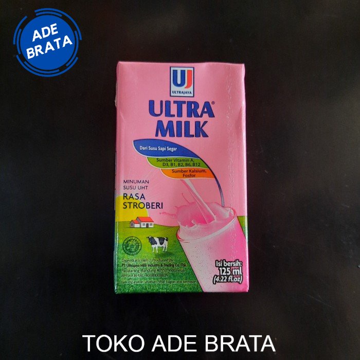 

susu ultra 125 ml rasa stroberi