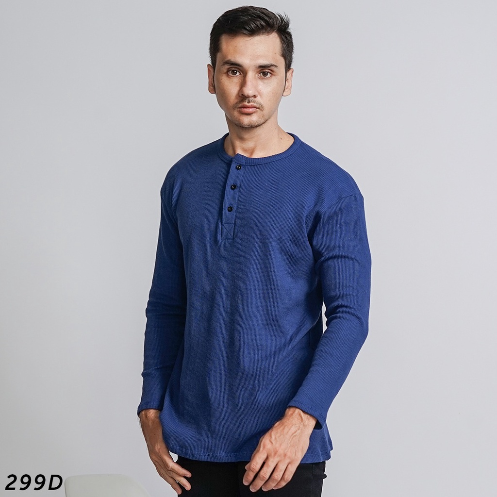 HSRM Long Henley Tshirt Blue 299 D