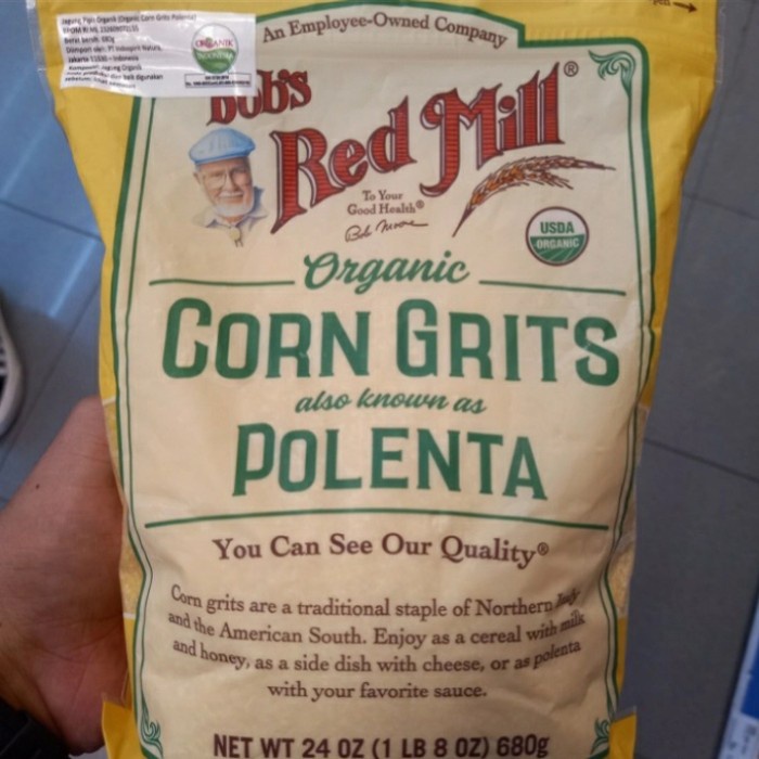 

Tepung Bob'S Bobs Red Mill Organic Corn Grits Polenta 680 Gram