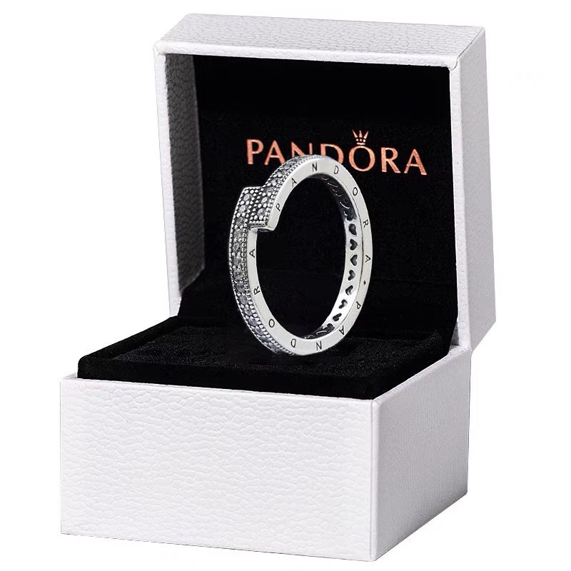 Pandora Cincin 925 Silver Hias Berlian Dengan Kotak Untuk Wanita