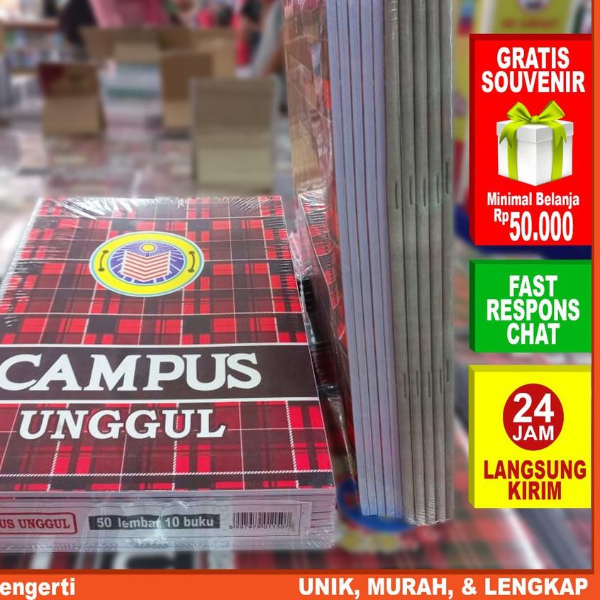 

SALE✅IDOLMART Buku Tulis Campus Unggul isi 50 Lembar Buku Tulis Sekolah Boxy|SQ5