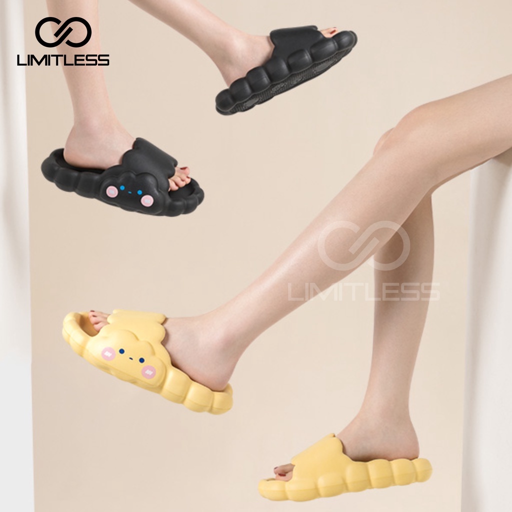 Sendal Slop Anak Cewek Jelly Kekinian Anti Slip Sandal Slide Cewek Model Awan Ringan Nyaman Sendal Selop Perempuan Korea Terbaru