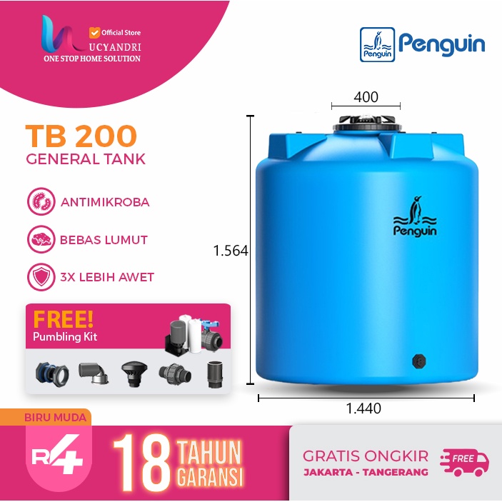 Tangki Air   Penguin TB 200 / Toren Air / Tandon Air