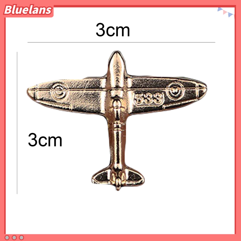 Bluelans Collar Clip Luxury Plane Shape Alloy Pilot Miniature Aircraft Collar Clip