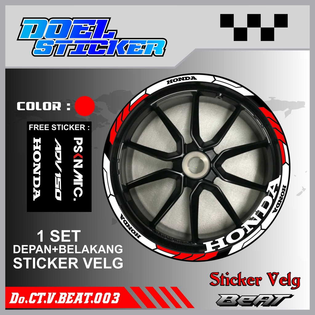 STICKER CUTTING LIST VELG HONDA BEAT VARIASI MOTOR DOEL 003