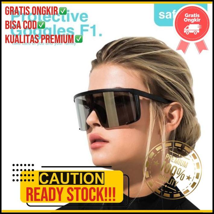 Kacamata Sepeda Gowes Wanita Pria Anti Uv 100% Sport Safety Goggles F1