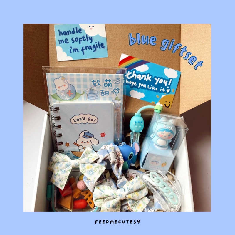 

blue giftset | Feedmecutesy | kado hampers ulangtahun birthday anniversary graduation