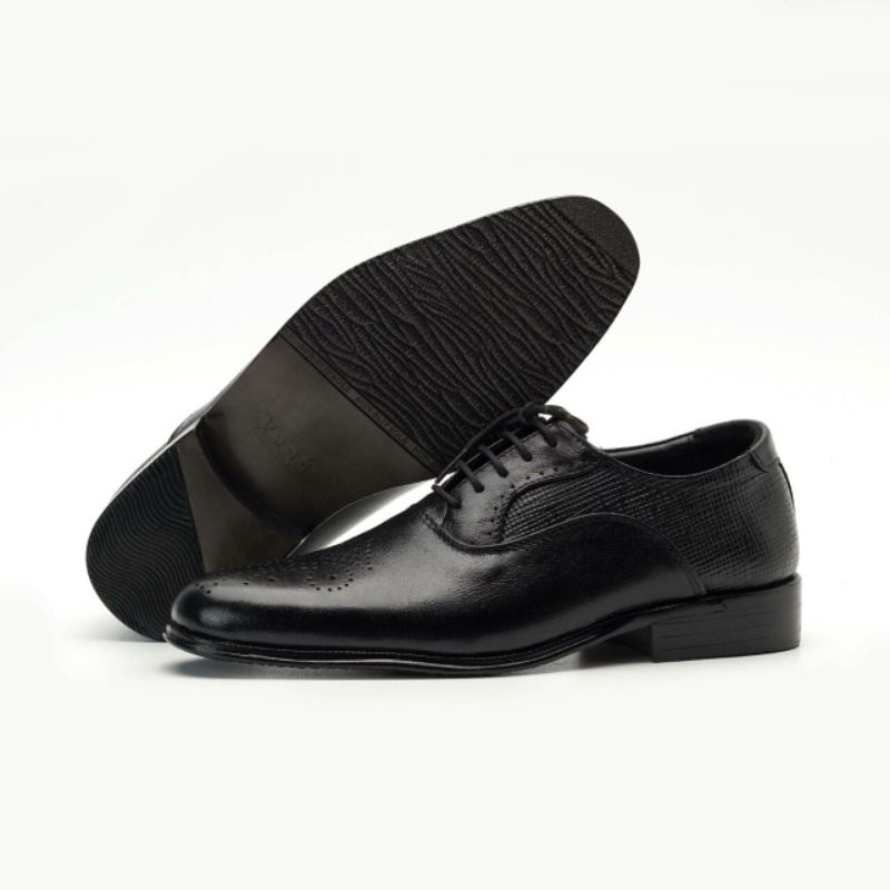Sepatu Pantofel Pria Kulit Asli Bally Pantopel Tali Formal Kerja Kantor Fantofel Hitam