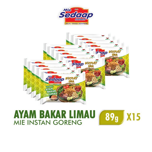 

NEW Sedaap Mie Instan Ayam Bakar Limau 89 gr x 15 pcs